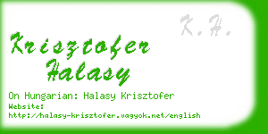 krisztofer halasy business card